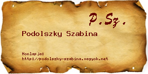 Podolszky Szabina névjegykártya